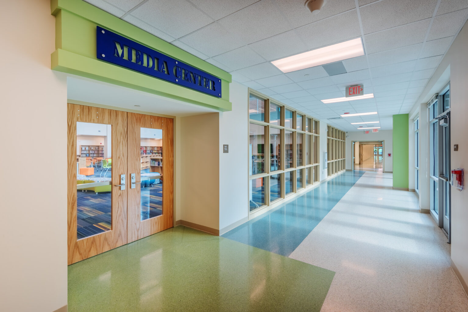 Neuse River Middle School Media Center Entrance - Barnhill Contracting ...