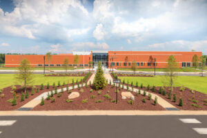 Landscaping in Front of River Bend Middle School